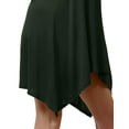 thumbnail image 4 of J. METHOD Women's Sleeveless Round Neck Flare Curved Hem Swing Tank Top Dress NEWDR61 Olive M, 4 of 5