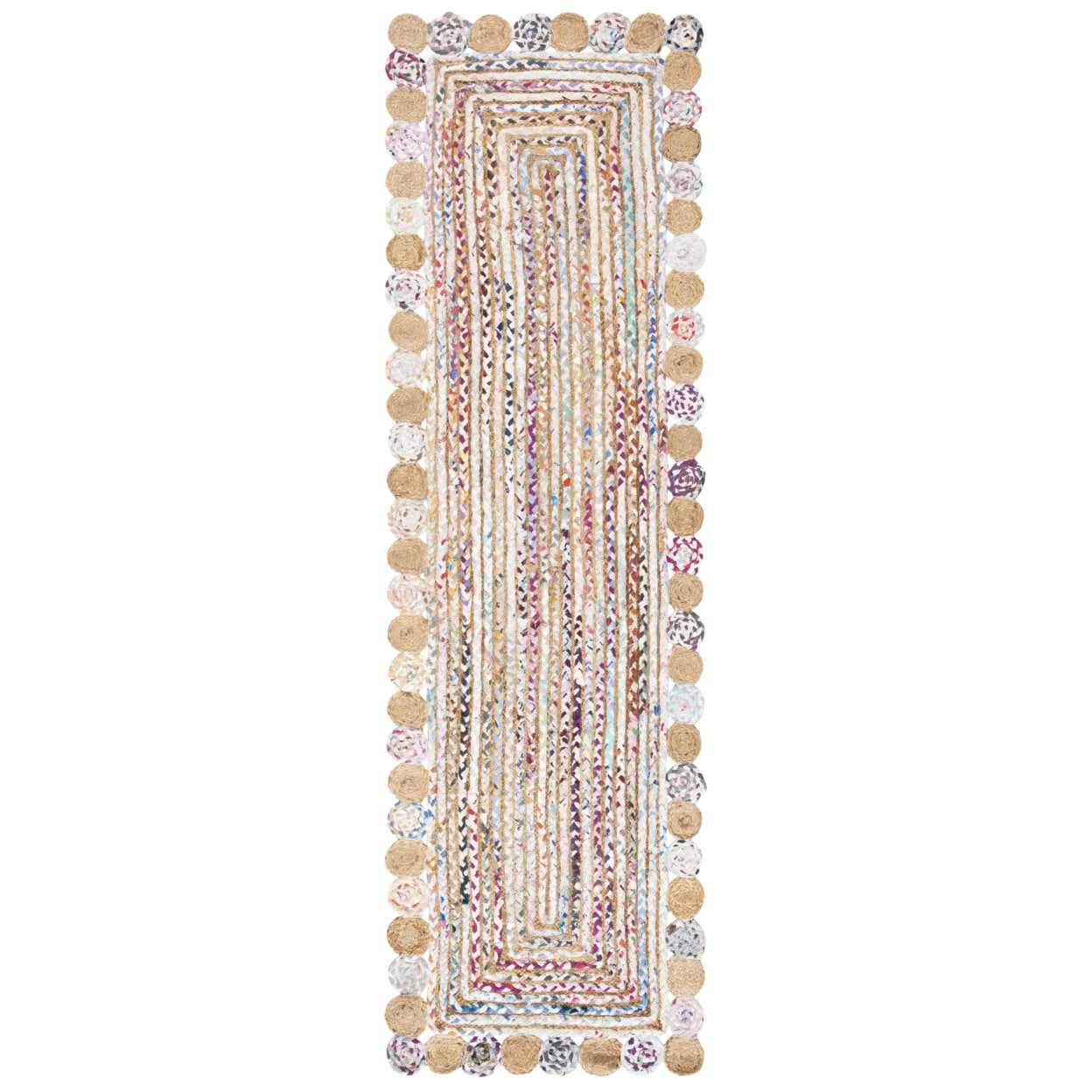 SAFAVIEH Cape Cod Kyle Braided Area Rug, 8' x 10', Beige/Multi