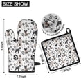 thumbnail image 6 of Schnauzer Dogs with Paw Kitchen Oven Mitt and Pot Holder Sets 2 Pcs for Baking, Cooking and Grilling, Heat Resistant Up To 392 °F, 6 of 7