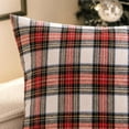 thumbnail image 2 of Christmas Farmhouse Classic Set of 2 Scottish Tartan Throw Pillow Cover 12x20 Inch, Red and White, 2 of 12