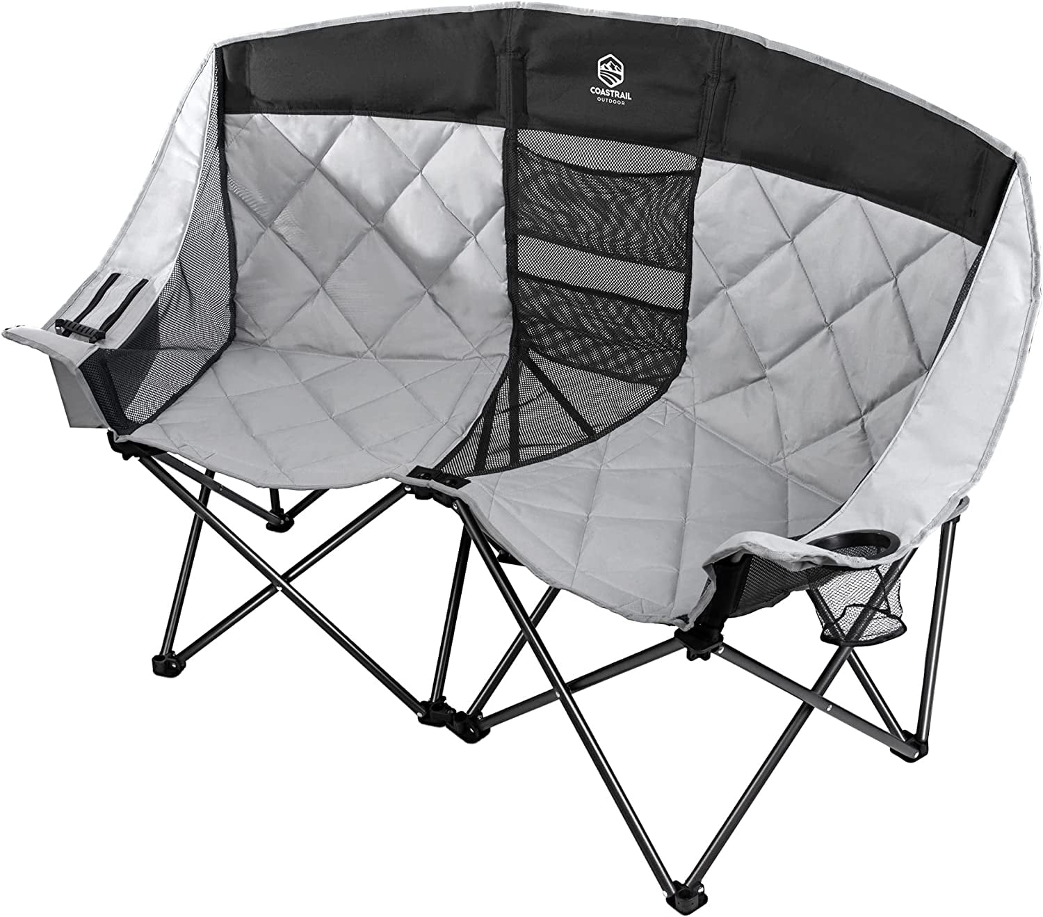 Coastrail Outdoor Folding Two Person Camping Chair Premium Comfortable Portable Two Person Sofa