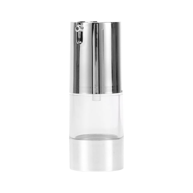 Ofertas Únicas 1 Pc Botella de Loción Portátil U-Shape Sin Aire para Viajes Gimnasio Camping al Aire Libre Tono Plateado-15ml