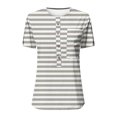thumbnail image 4 of Mujer Verano Casual Manga Corta Camiseta Botón Cuello Redondo Jersey Blusa Tops OAVQHLG3B Store  lin121212, 4 of 5