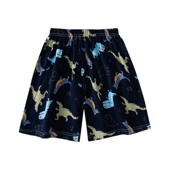 EnJoCho Cartoon Swim Trunks for Kids - UPF 50  Quick-Dry Beach Shorts with Safety Drawstring | Boys' Pull-On Swimwear & Girls' Bathing Suits | Pool & Ocean Play Essentials (4-5 Years,Navy)
