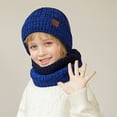 thumbnail image 3 of Toddlers 2 Piece Hat Scarf Sets Fleece Lined Beanies Neck Gaiters Size 1-11 Youth Boys Girls Thermal Warm Solid Ski Snow Hats & Scarves Set, 3 of 3