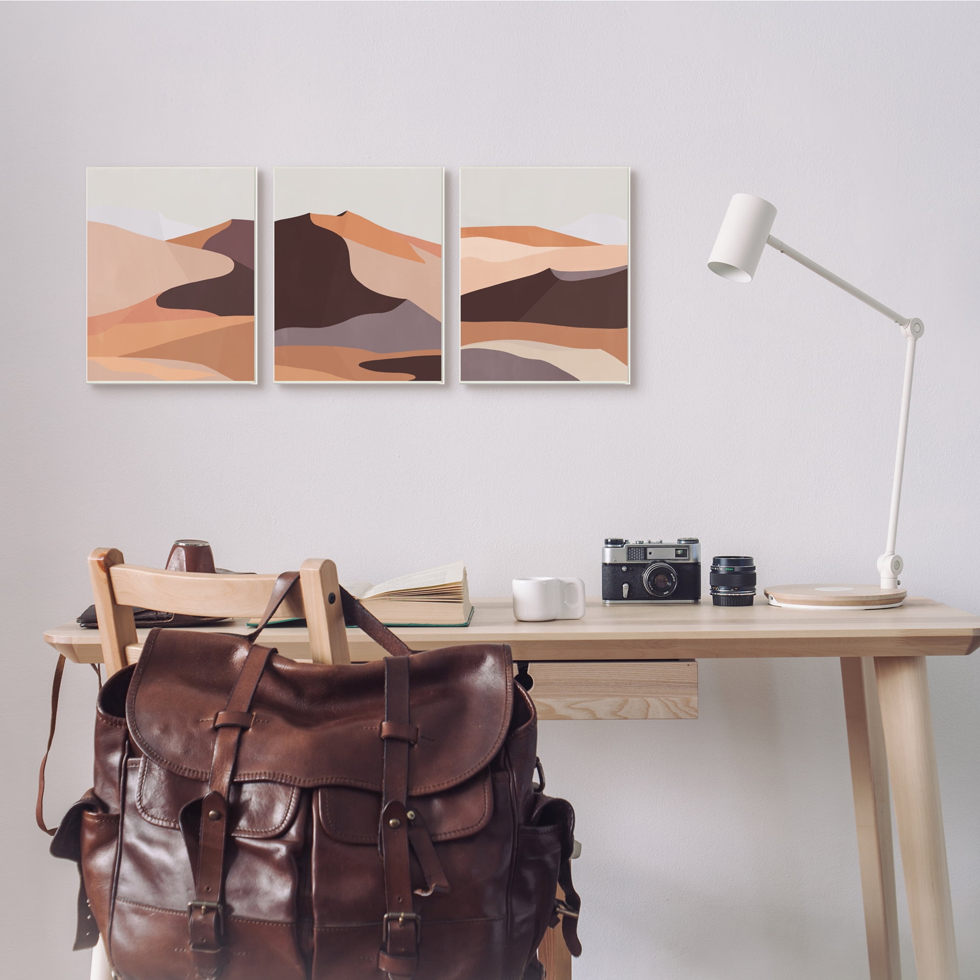 Stupell Indtries Desert Sand Dunes Beige Brown Abstraction,11 x 17,Design by Annie Warren