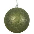 thumbnail image 1 of Vickerman 12" Olive Glitter Ball Christmas Ornament, 1 of 2