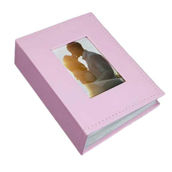 CCOCC Photo Albums 4X6 Pictures Small 4X6 Photo Album with Front Window–Portable Picture Book for Travel,Wedding Memories,Organizer,Holds 100 Photos,Linen Cover,Classic Design