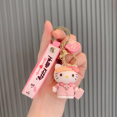thumbnail image 1 of Llavero personalizado de Hello Kitty con dibujos animados 3D, con correa para la muñeca, accesorios para coche, bolsa, adorno, muñeca, Llaveros dorados de PVC, regalo, 1 of 4