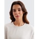thumbnail image 5 of Sudadera CRZ YOGA SoftAura con cuello redondo y manga larga para mujer, color blanco, 5 of 6