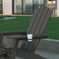 thumbnail image 6 of Emma + Oliver Adirondack Chair with Cup Holder and Pull Out Ottoman, All-Weather HDPE Indoor/Outdoor Lounge Chair in Gray, 6 of 11