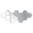 thumbnail image 1 of Hexagonal Self Adhesive Mirror Effect Wall Sticker Living Room Decal Decor, 1 of 5