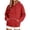 A-Red, variant on SYwaren Henley Hoodie for Women Oversized Long Sleeve Button Pullover Casual Sweatshirt Tops