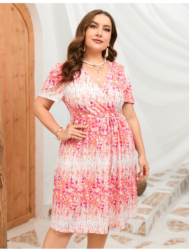 a line plus size summer dresses SHESTARR Plus Size Summer Dress Short Sleeve Square Neck Tie Front Smocked Button Down Flowy A-line Boho Maxi Long Dresses Army Green at Amazon Women's Clothing store