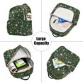 thumbnail image 5 of FORMRS Mini Backpack Purse for Women Quilted Travel Daypack Casual Shoulder Bag, Green Forest Pattern, 5 of 7