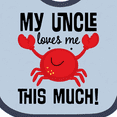 thumbnail image 4 of Inktastic Uncle Loves Me Childs Crab Boys or Girls Baby Bib, 4 of 4