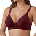 thumbnail image 2 of Lixiuxyad Soft Breathable Bras For Comfortable Wireless Lightweight Support Non Padded Everyday T Shirt Bra With Side Coverage,Bras for Women Red 38, 2 of 5