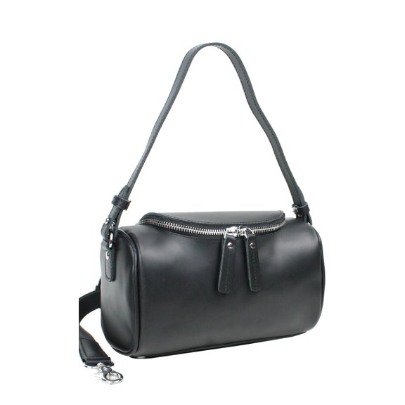 Vagarant Traveler Full Grain Leather Shoulder Bag LS54.BLK