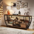 thumbnail image 3 of Tribesigns Table Console de Canapé, Table Console Extra Longue de 71 Pouces avec Étagères, Table Rustique derrière le Canapé avec Rangement pour Entrée, Couloir, Salon, 3 of 8