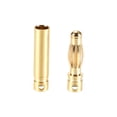 thumbnail image 2 of Uxcell conectores de cable de enchufe de altavoz banana macho y hembra de 4 mm, tono dorado, 10 pares, 2 of 5
