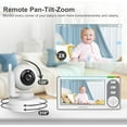 thumbnail image 4 of 4.3'' Video Baby Monitor with 30 Hours Battery, Remote Pan-Tilt-Zoom Baby Monitor No WiFi, Baby Monitor with Camera and Audio, Night Vision, ECO Mode, Two-way Talk, 8 Lullabies, 1000ft Range, 4 of 5