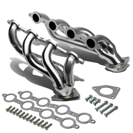 For 2002 to 2011 Chevy / GMC 1500 / 2500 / 3500 4 -1 Design 2 -PC Stainless Steel Exhaust Header Kit - V8 03 04 05 06 07 08 09