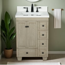 Lavanti Depos Solidwood 24-inch Bathroom Vanity with Sink - Stylish Firwood Gray