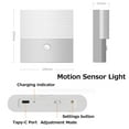 thumbnail image 2 of FSLiving Intelligent Sensor Wall Lamp Battery Powered Dusk to Dawn Security Lights Auto On Off Steplessly Dimmable Motion Sensor LED Mass Response Spotlight for Kitchen No Drilling - Set of 3, 2 of 9