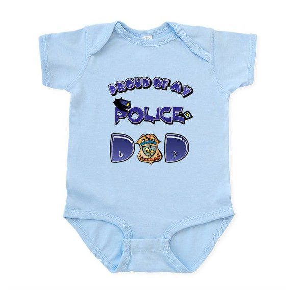 CafePress - Proud Of My Police Dad Infant Bodysuit - Baby Light Bodysuit, Size Newborn - 24 Months