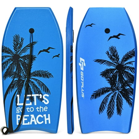 Goplus 37 Super Lightweight Bodyboard Surfing W/Leash EPS Core Boarding IXPE