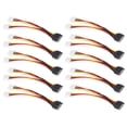 thumbnail image 4 of Cable de alimentación SATA de 10 Uds., línea de conexión hembra de 15 pines macho a doble de 4 pines para carga de transferencia de datos, 4 of 8