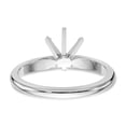 thumbnail image 5 of 14k White Gold Engagement Solitaire 3/16ct. Knife Edge 6-Prong Ring Band with CZ Cubic Zirconia Size 9, 5 of 8