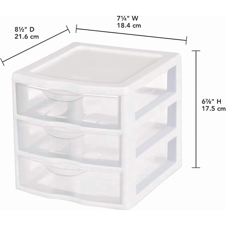 Sterilite 3-Drawer Countertop Organizer, Clear Plastic, 2-Pack photo 5
