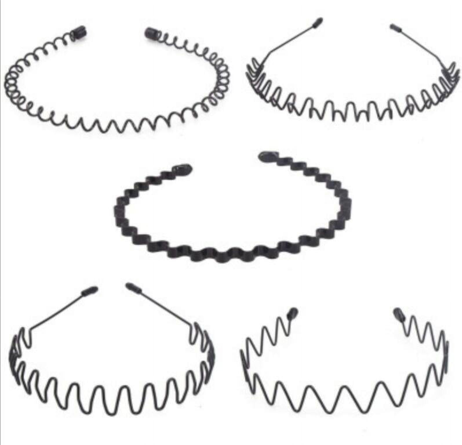 6 pièces Élastique Ondulés Spring Wave Serre Tete, Bandeau en Métal