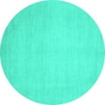 thumbnail image 1 of Ahgly Company Indoor Round Abstract Turquoise Blue Modern Area Rugs, 3' Round, 1 of 4