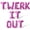 Pink, variant on Letter Balloons - TWERK IT OUT 16" Inch Alphabet Letters Foil Mylar Balloon Birthday Party Banner (White)