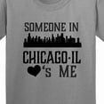 thumbnail image 4 of Inktastic Chicago Illinois Someone Loves Me Skyline Youth T-Shirt, 4 of 5