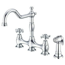 Gerber D404457 Opulence Bridge Kitchen Faucet with Sidespray (Chrome)