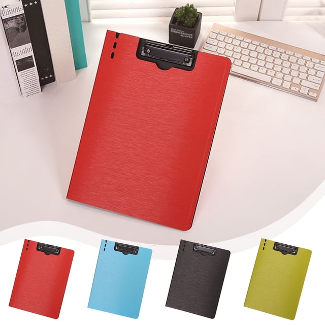 Carpeta de Plástico con Portapapeles | Acabado Cepillado, Orificio para Colgar Extensible, Ligera, Portátil, Tamaño A4 | Azul Mate, 32,5 X 24,4 Cm, 0,2 Kg | Sku: Yxj250709005Bk
