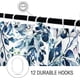 thumbnail image 4 of Blue Eucalyptus Shower Curtain, Watercolor Plant Leaves with Floral Bathroom Shower Curtain Set with Hooks, 72x72, 4 of 4