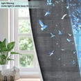 thumbnail image 4 of Yayeee Window Curtains Light Filtering 63"x52" Grommet Panel Pair Home Living Room Decor, Blue Butterfly, 4 of 7