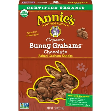 UPC 013562000173 product image for Annie's Bunny Grahams, Chocolate, Graham Snacks, 7.5 oz Box | upcitemdb.com