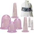 thumbnail image 1 of 7 unids/set tarro de silicona ventosas de vacío para masaje ventosas anticelulíticas masaje para aliviar los dolores faciales y corporales, 1 of 3