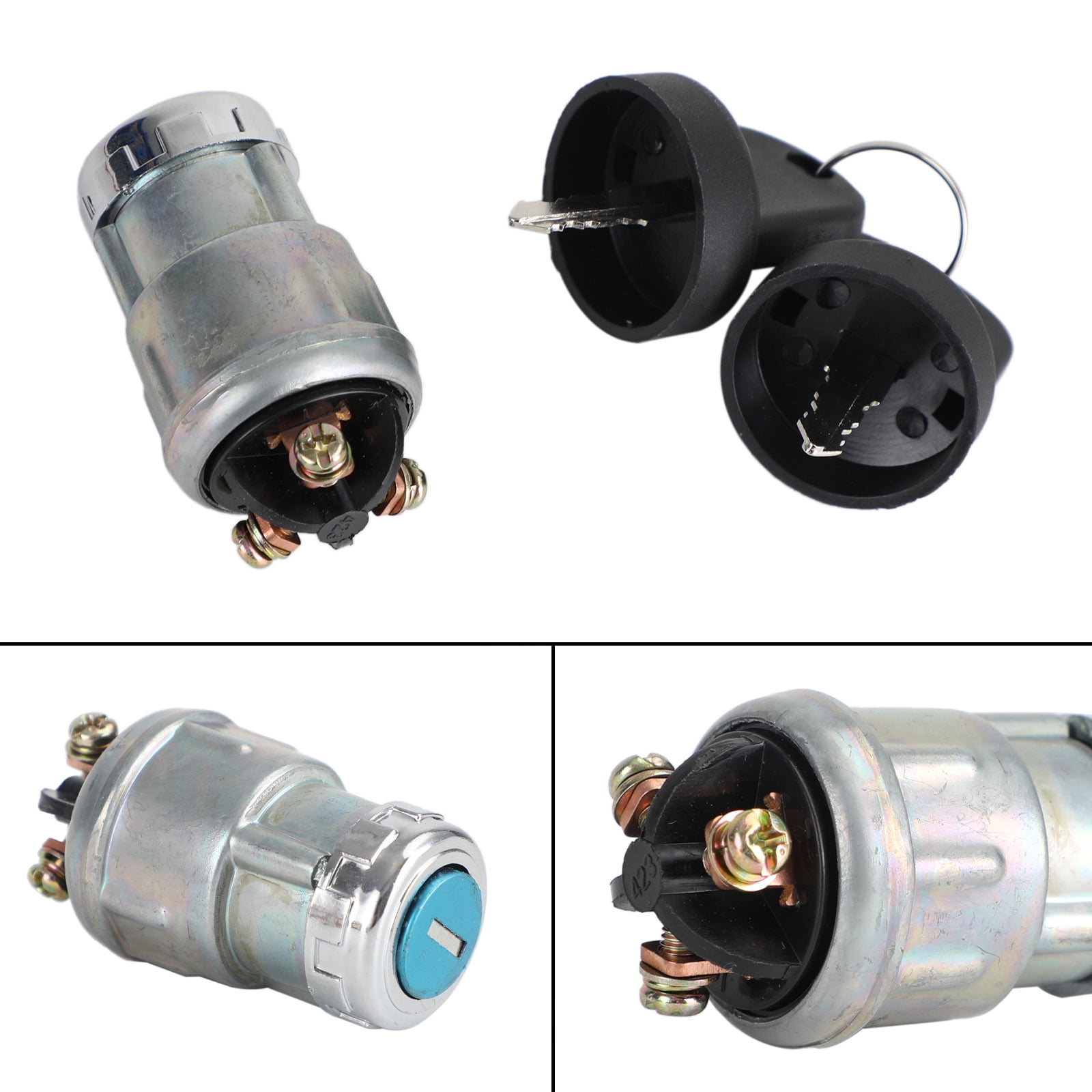 Universal Ignition Switch For Jk423 Flush Mount 12V 2Key 3 Position Off