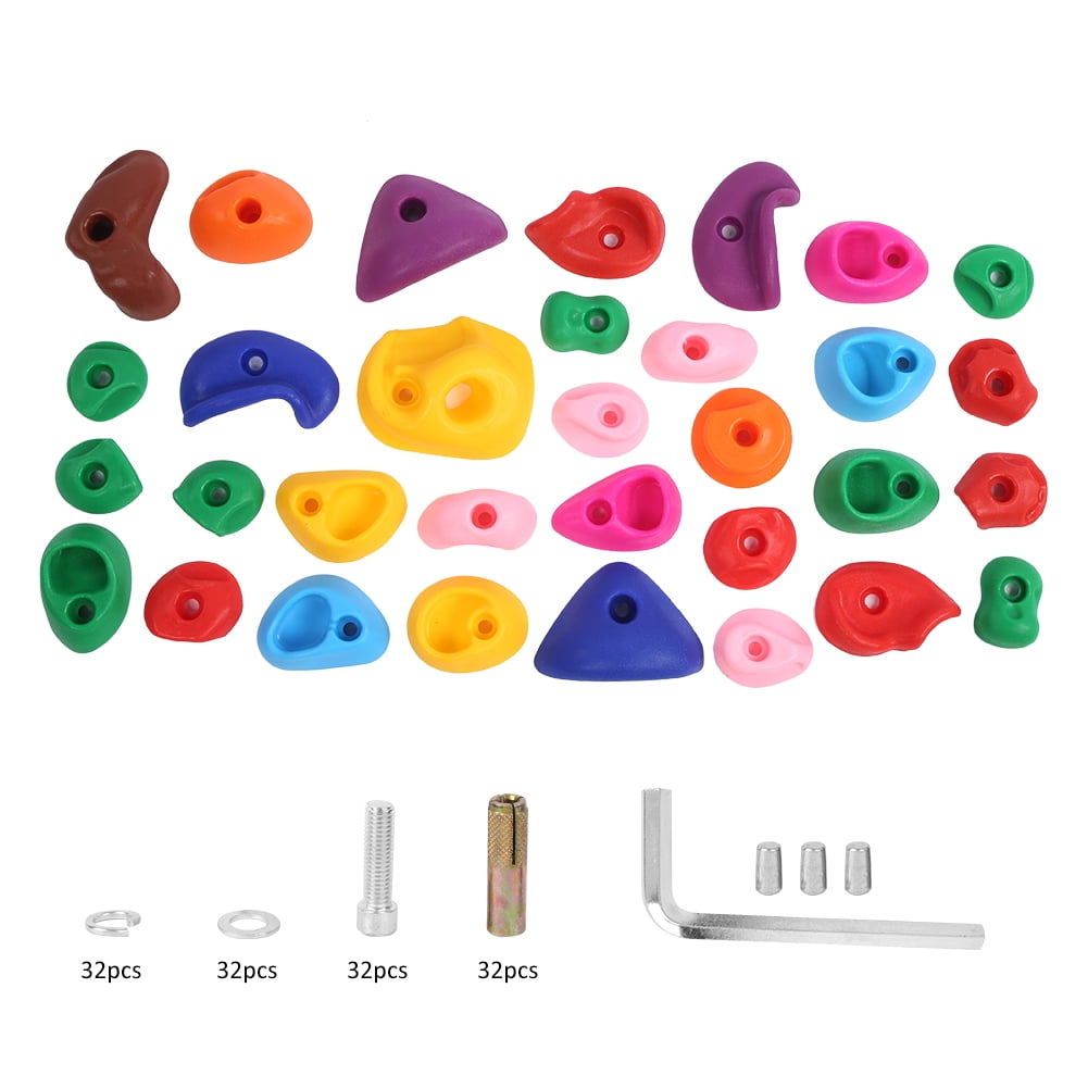 Details about   32pcs Durable Climbing Rocks Holds 2 Inch Hardware Bolts Nuts Mounted Washers 