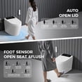thumbnail image 5 of BCANHOME Smart Toilet with Built-in Bidet, One-piece Toilet Seat with Tankless Bidet Wash, Auto-open Lid, Soft-closing Heat Seat, 1.28 Gallons Auto Dual Flush, Warm Dryer, Remote Control, 5 of 28