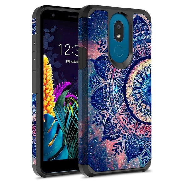 LG Arena 2 Case, LG Escape Plus Case, LG Journey LTE Case, LG Tribute Royal Case, Kaesar Hybrid Graphic Fashion Cute Colorful Slim Cover Armor Case for LG K30 2019 (Mandala)