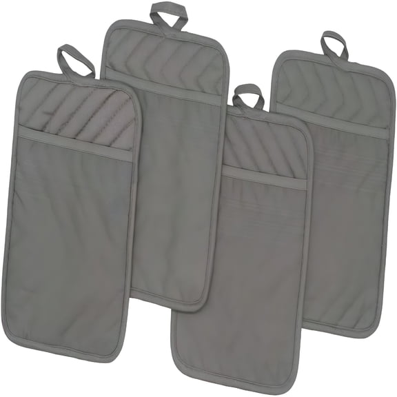 ACDANC 4Pcs Cotton Pocket Pot Holder Kitchen Hot Pads Heat Resistant,Kitchen Basic Trivet for Cooking and Baking,7x 9Inch