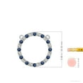 thumbnail image 3 of ANGARA Natural 1.08 Ct Sapphire & Diamond Open Circle Eternity Pendant in 14K White Gold for Women (Size-2.5mm) | Anniversary, Jewelry Gift for Women | Natural Blue Sapphire Necklace, 3 of 8