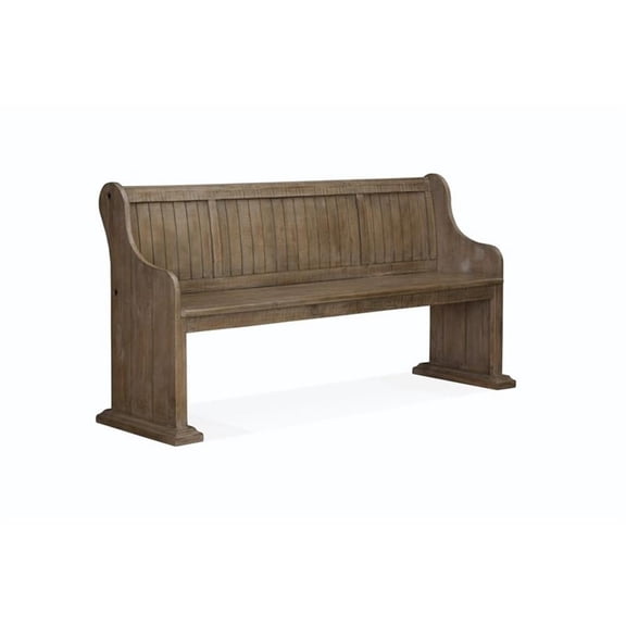 Magnussen Tinley Park Bench with Back in Dovetail Gray